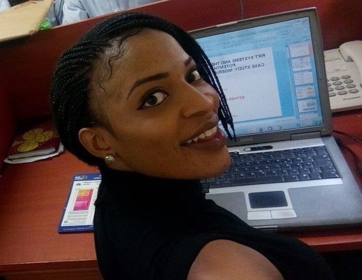 Esther Oyedele preparing for a presentation
