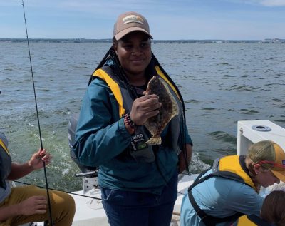 recent picture in the US out in the field capturing summer flounder