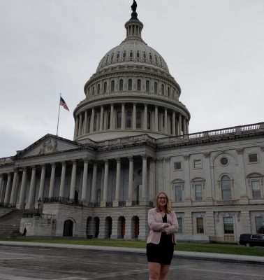Maria DeNunzio, a Virginia Tech graduate student and American Society for Nutrition (ASN) Science Policy Fellow, traveled to Washington, D.C., for an in-person advocacy event. Photo courtesy of Maria DeNunzio.