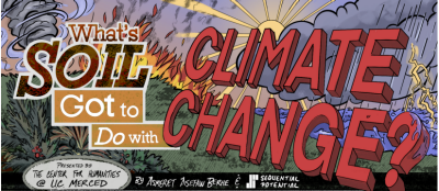 A picture from Berhe's comic strip that uses illustrations to communicate the effects of tilling topsoil and how this impacts climate change. 
