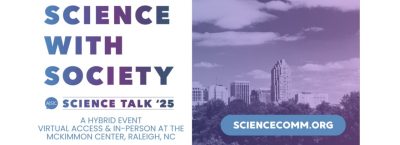Image contains a banner detailing the theme and dates for the Science Talk 2025 Conference.