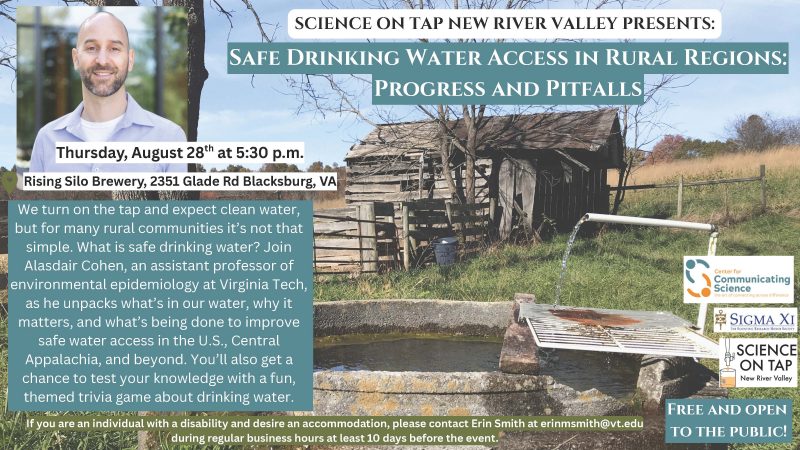 Science on Tap: 'Safe Drinking Water Access in Rural Regions: Progress and Pitfalls'